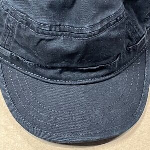 Stetson Mens Black Cotton Cadet Hat Military Style Flat Top Cap Large 7431101